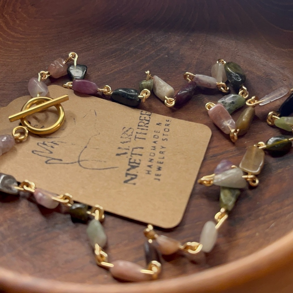 COLORFUL TOURMALINE NECKLACE - Picture 2 of 3